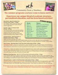 Community Farm of Simsbury - Summer Camps - Granby Public ...