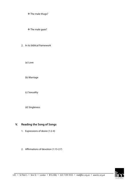 A Study Day in Song of Songs (Handout) ( pdf )