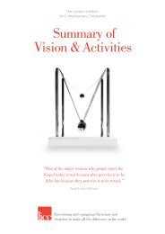 Vision & Activities booklet - The London Institute for Contemporary ...