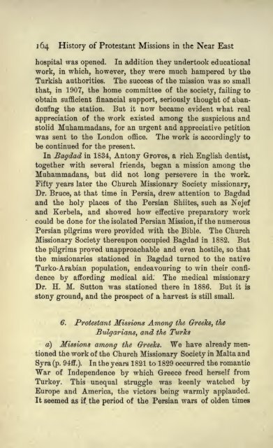 A History of Protestant missions in the near East