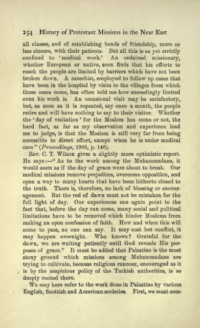 A History of Protestant missions in the near East