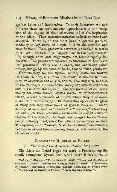 A History of Protestant missions in the near East