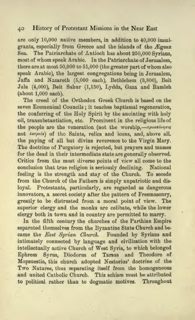 A History of Protestant missions in the near East