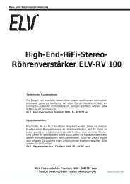 High-End-HiFi-Stereo- Röhrenverstärker ELV-RV 100 - Cqham.ru