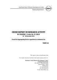 CRUISE REPORT ON RESEARCH ACTIVITY - SEAFDEC