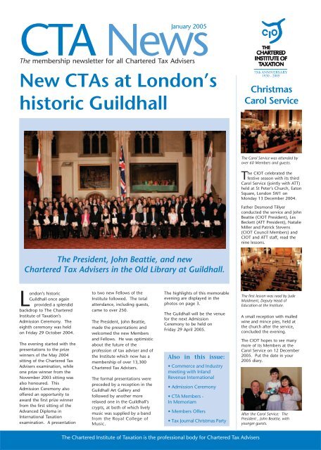 CTA News Jan 2005 - CIOT - The Chartered Institute of Taxation