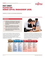 SAP Human Capital Management Fact Sheet - Fujitsu