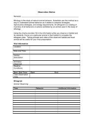 Science Minutes Activity: 1 2 9 Ethogram Worksheet (47K PDF)