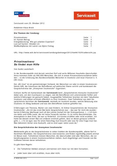 Privatinsolvenz So Findet Man Hilfe Wdr De