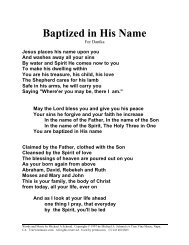 Baptized in His Name