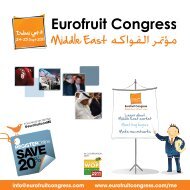 24-25 september 2011 dubai - Eurofruit Congress Middle East
