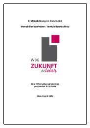 Erstausbildung im Berufsbild Immobilienkaufmann/ Immobilienkauffrau