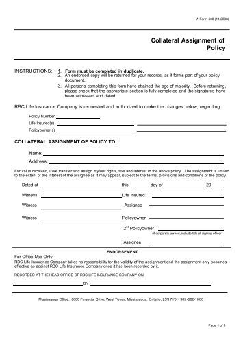 life policy deed of assignment life policy deed of assignment