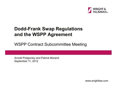 WSPP Dodd-Frank Presentation