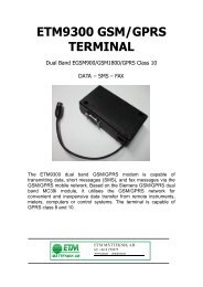 ETM9300 GSM/GPRS TERMINAL - Wireless Data Modules