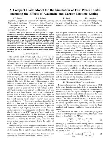 A Compact Diode Model for the Simulation of Fast Power Diodes ...