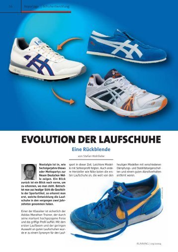 EVOLUTION DER LAUFSCHUHE Eine ... - Laufschuhkauf.de