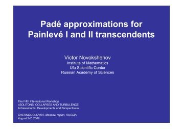 Padé approximations for Painlevé I and II transcendents