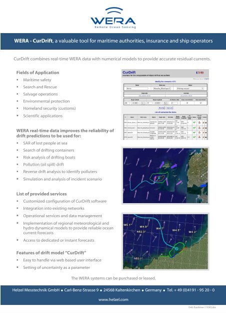 Ocean Current Drift Prediction for SAR and Environmental ...