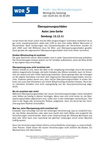 Infoblatt - WDR 5