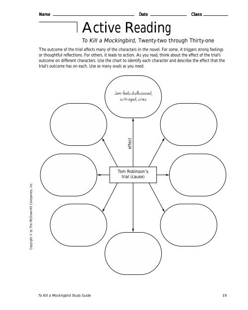 To Kill A Mockingbird Trial Evidence Chart