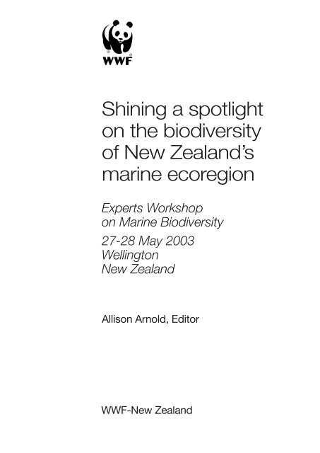 WWF Shining a spotlight on the biodiversity of ... - MarineNZ.org.nz