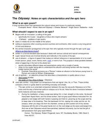essay topics for the odyssey