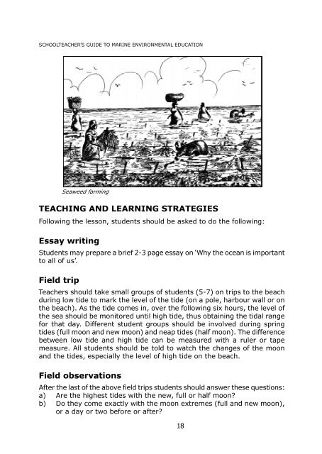 A School Teachers Guidebook to Marine Environmental Education ...