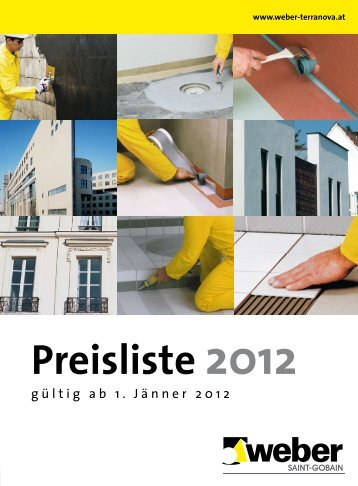 Preisliste 2012 - Weber