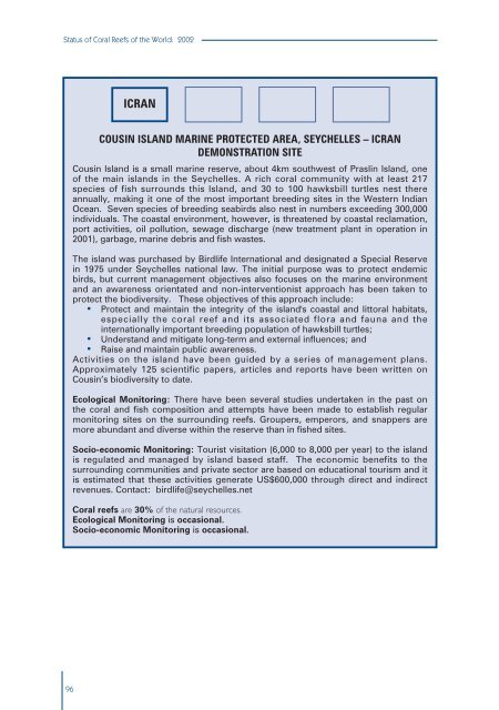 #Status of Coral Reefs 2002 - International Coral Reef Action Network