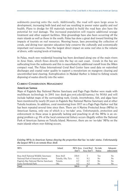 #Status of Coral Reefs 2002 - International Coral Reef Action Network