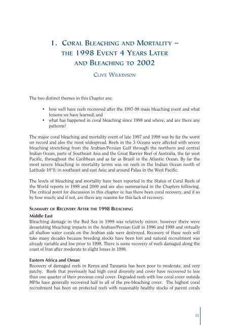 #Status of Coral Reefs 2002 - International Coral Reef Action Network