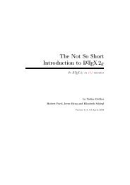 The Not So Short Introduction To Latex 2e
