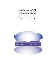 NetScreen-5XP Installer's Guide - r/v oceanus