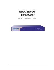 NetScreen-5GT User's Guide - r/v oceanus