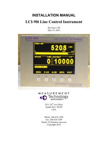 LCI-90i Line Control Instrument - r/v oceanus