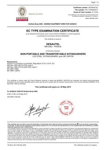 767929 MED certificate