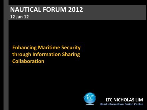 NAUTICAL FORUM 2012 - ReCAAP