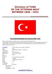 Directory of TUGS OF THE OTTOMAN NAVY BETWEEN 1828 - 1923