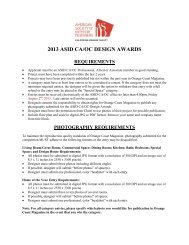 2013 asid ca/oc design awards requirements