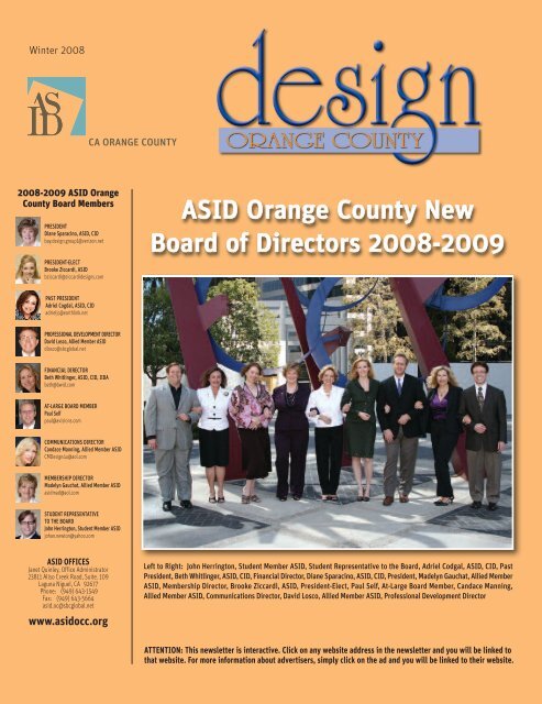 ASID OC Winter 2008 Newsletter