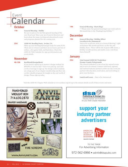 ASID OC Fall 2012 Newsletter - ASID Orange County Chapter