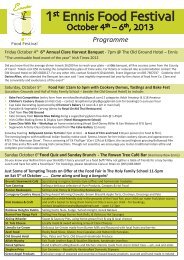 Programme of Events - Ennis Chamber of Commerce