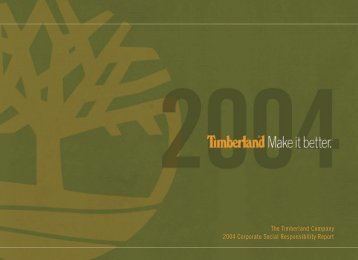 2004 CSR Report - Timberland Responsibility