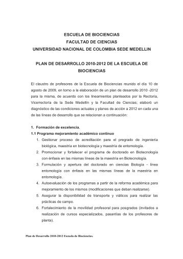 Biociencias - Universidad Nacional de Colombia