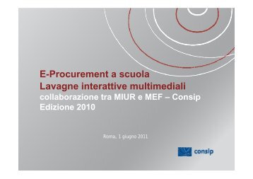 E-Procurement a scuola Lavagne interattive multimediali - Forges