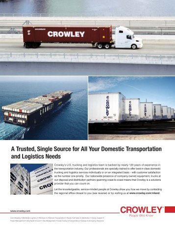 Domestic-trucking - Crowley Maritime Corporation