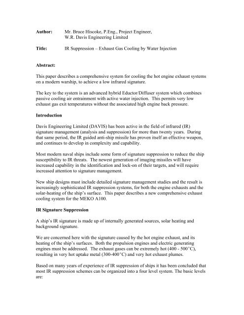 Exhaust Gas Cooling.pdf - WR Davis Engineering Ltd.
