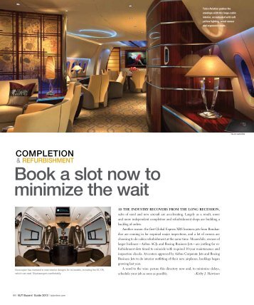 Completion and Refurbishment Centers - Business Jet Traveler