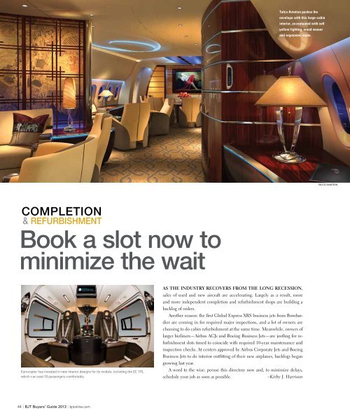 Completion And Refurbishment Centers Business Jet Traveler